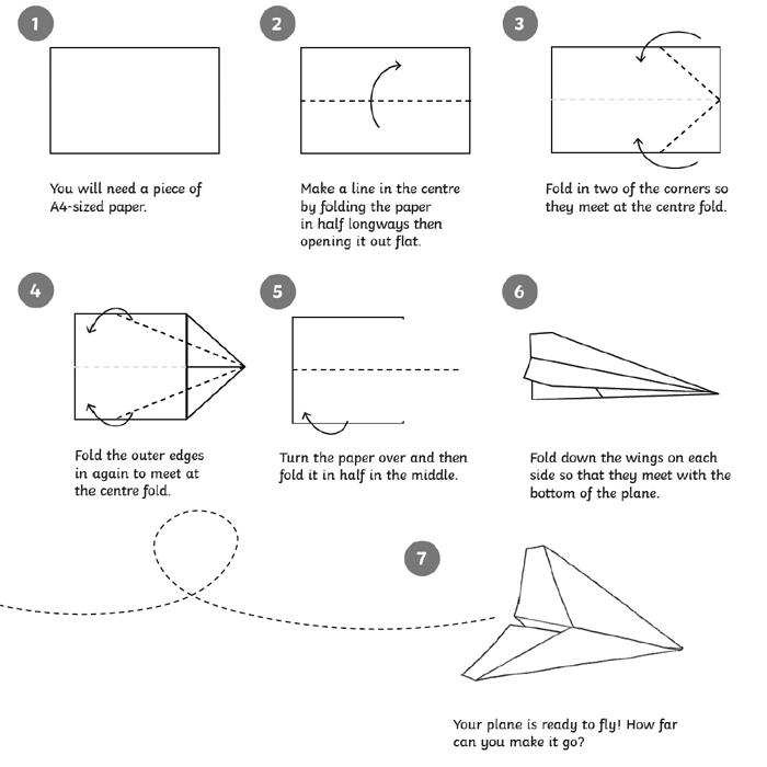 Printable paper plane