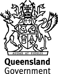 Queensland Coat of Arts monotone logo