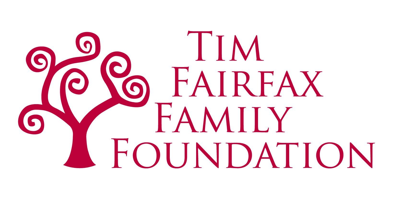 TFFF The Tim Fairfax Family Foundation Logo in red featuring a tree