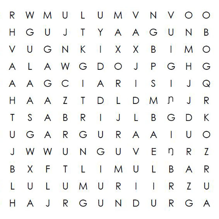 Taribelang Wordsearch