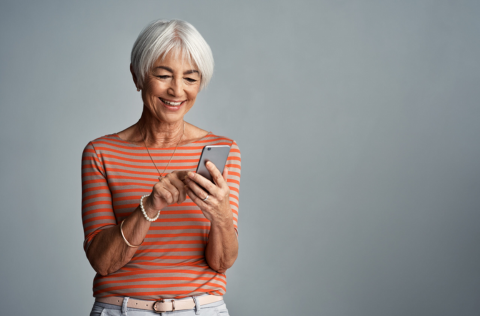 Lady using phone